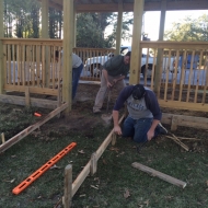 The team in Mississippi helped build a gazebo for the children at Pine Valley Children’s Home to use as their bus stop to keep them out of the weather.