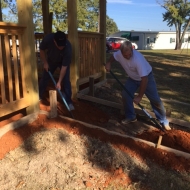 The team in Mississippi helped build a gazebo for the children at Pine Valley Children’s Home to use as their bus stop to keep them out of the weather.