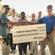 West Point, Georgia team presenting donation to Habitat Restore , LaGrange, Georgia.  The team has put in over 50 hours of volunteer time at the store.  