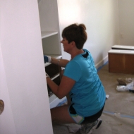 Lexington office staff spent the day working on a Habitat home.