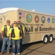 Dave and Tammy King serving as volunteers with Rolling Thunder, Indiana Chapter #6. 